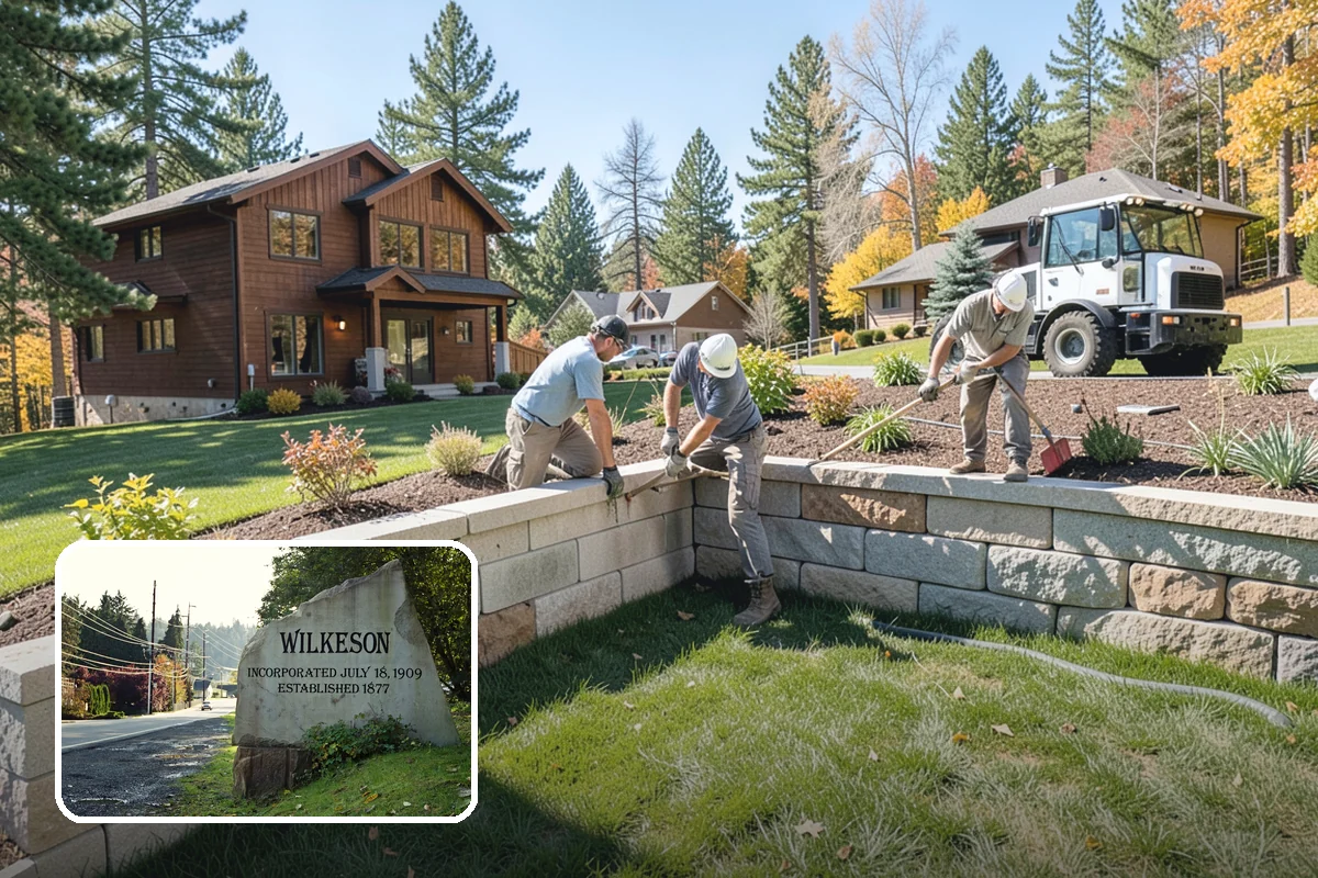 Lava Rock Installation in Wilkeson, Pierce County, WA - Insulates soil and helps retain moisture between rains