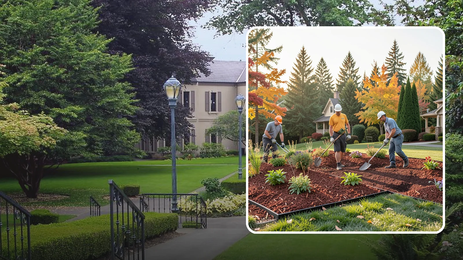 Lava Rock Installation in Woodinville, King County, WA - Lightweight, porous volcanic rock in deep red or charcoal that adds bold color and insulating mulch to beds.