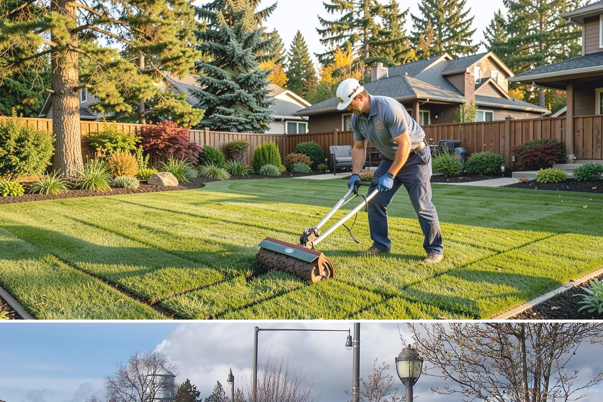 Lawn Aeration in Marysville, Snohomish County, WA - Best in early fall or spring when grass is actively growing and can recover quickly.