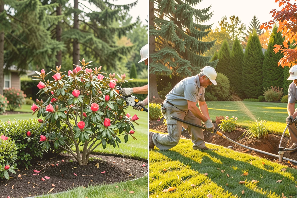 Lawn Blowing in Algona, King County, WA - Assess debris load across lawn, beds, and hardscapes