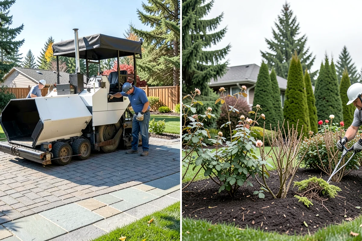 Lawn Blowing in Arlington, Snohomish County, WA - Assess debris load across lawn, beds, and hardscapes