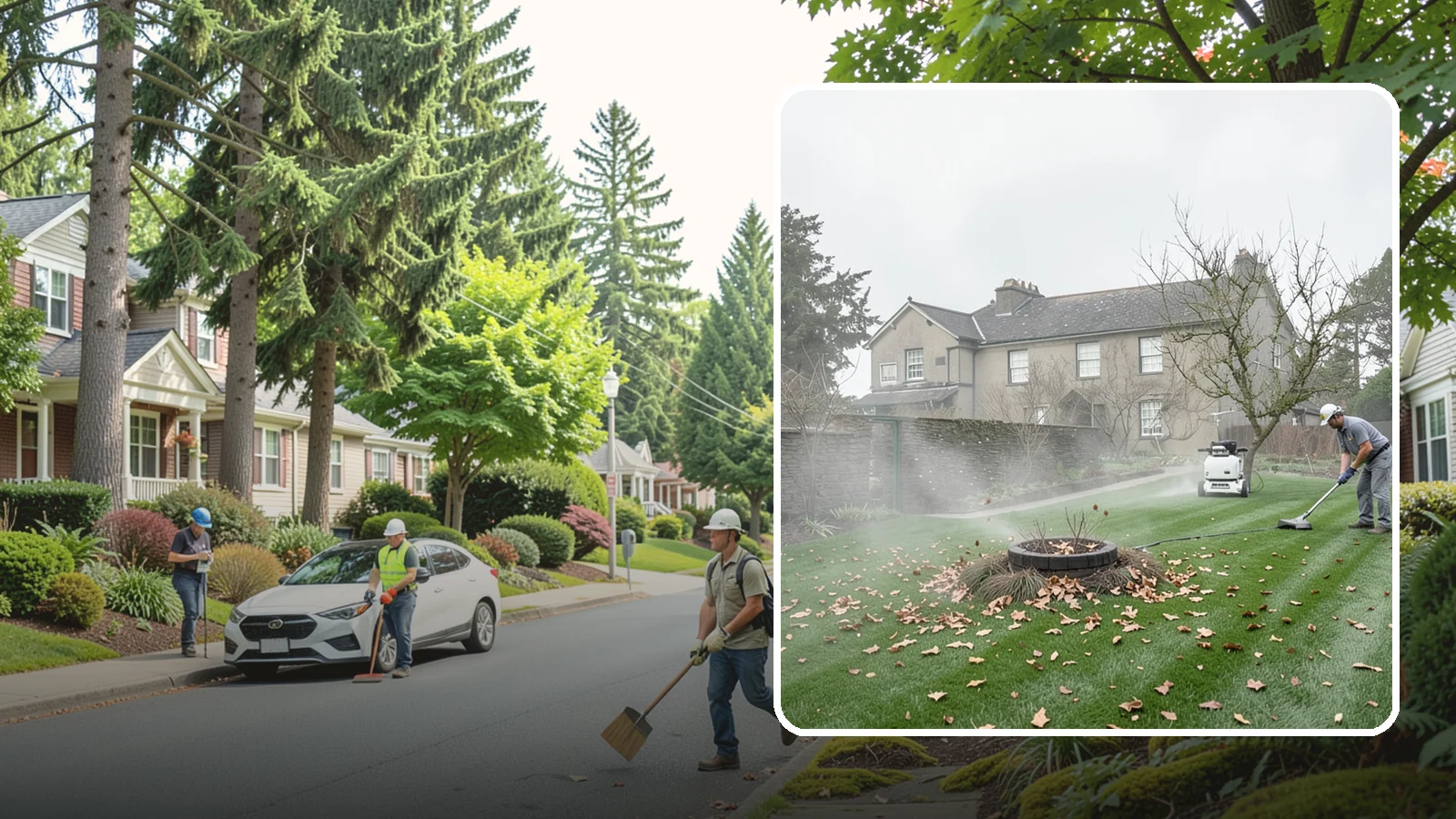 Lawn Blowing in Beaux Arts Village, King County, WA - Clear fallen leaves, fir needles, and yard debris from your turf and hardscapes with thorough power blowing.