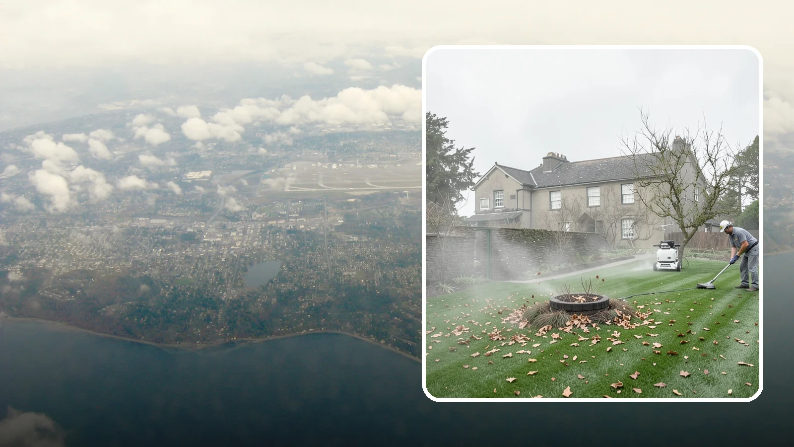 Lawn Blowing in Burien, King County, WA - Clear fallen leaves, fir needles, and yard debris from your turf and hardscapes with thorough power blowing.