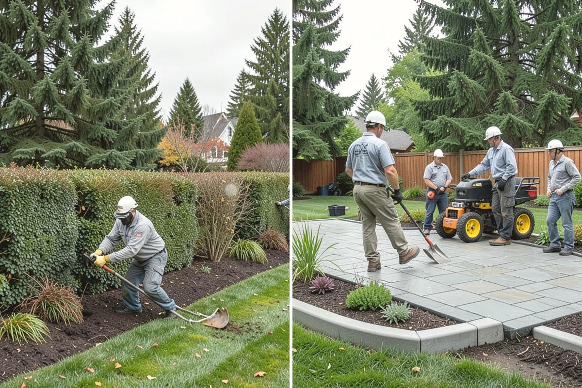 Lawn Blowing in Burien, King County, WA - Assess debris load across lawn, beds, and hardscapes