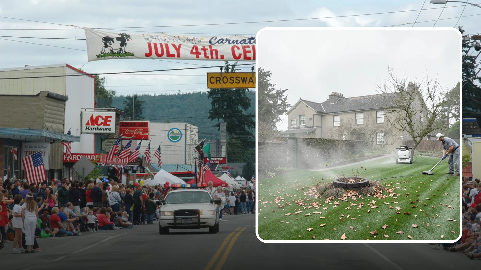 Lawn Blowing in Carnation, King County, WA - Clear fallen leaves, fir needles, and yard debris from your turf and hardscapes with thorough power blowing.