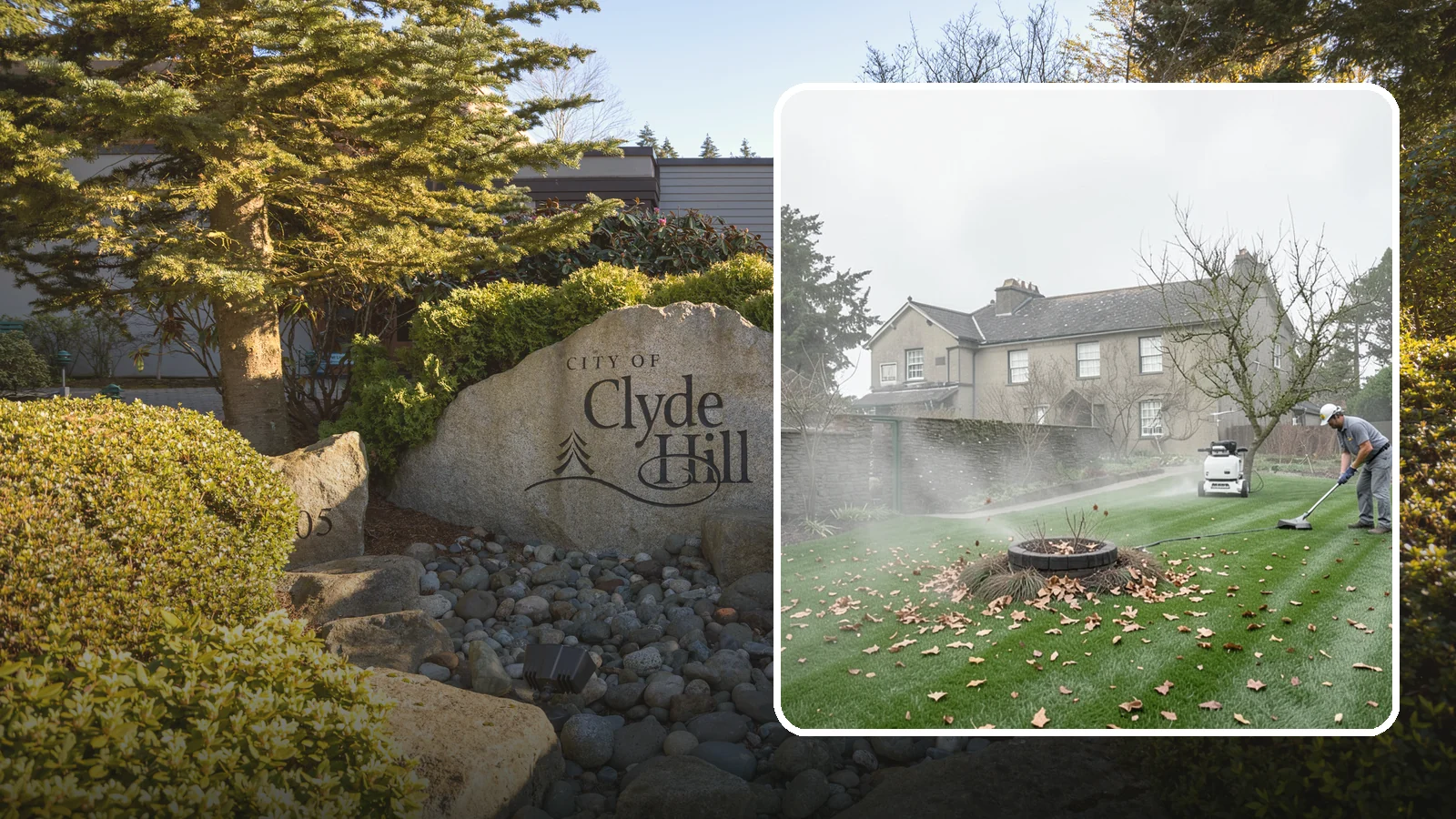 Lawn Blowing in Clyde Hill, King County, WA - Clear fallen leaves, fir needles, and yard debris from your turf and hardscapes with thorough power blowing.