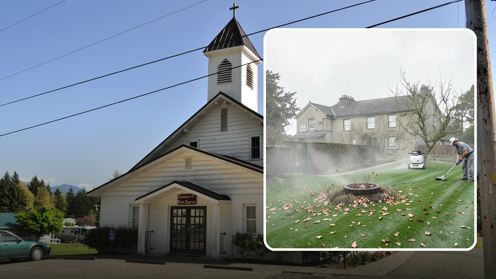 Lawn Blowing in Concrete, Skagit County, WA - Clear fallen leaves, fir needles, and yard debris from your turf and hardscapes with thorough power blowing.