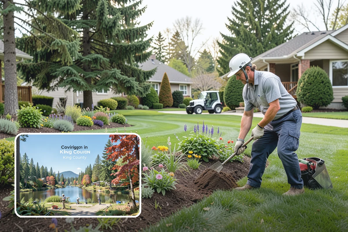 Lawn Blowing in Covington, King County, WA - Removes matted leaves and needles that smother turf