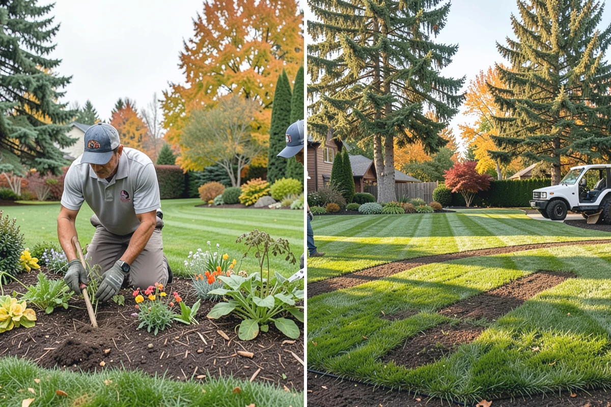 Lawn Blowing in Darrington, Snohomish County, WA - Assess debris load across lawn, beds, and hardscapes