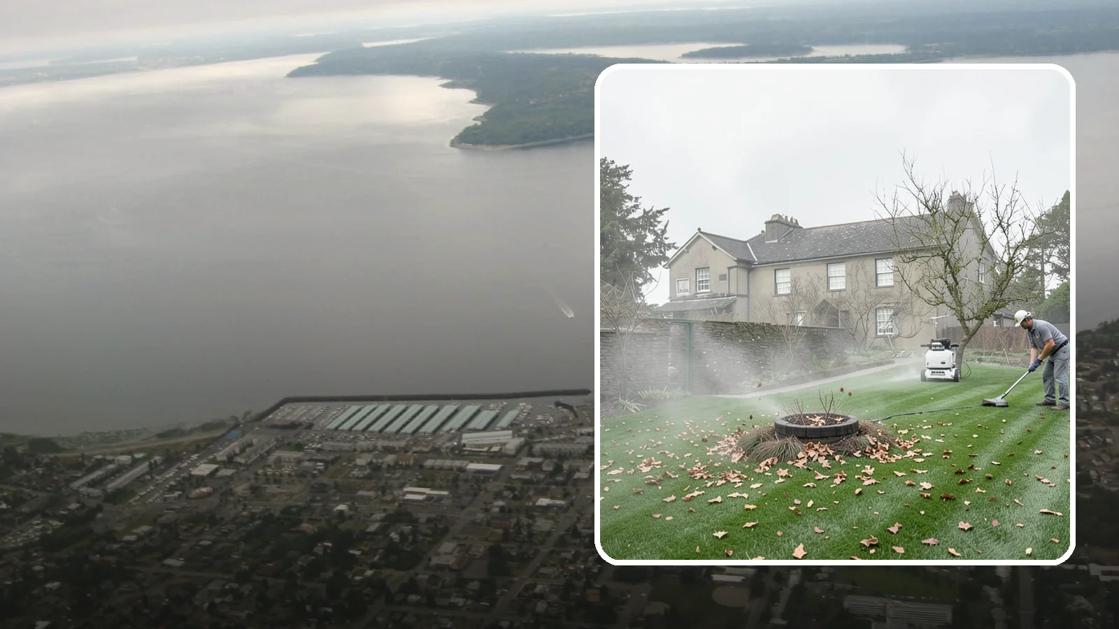 Lawn Blowing in Des Moines, King County, WA - Clear fallen leaves, fir needles, and yard debris from your turf and hardscapes with thorough power blowing.