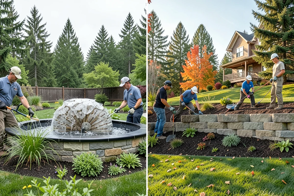 Lawn Blowing in DuPont, Pierce County, WA - Assess debris load across lawn, beds, and hardscapes