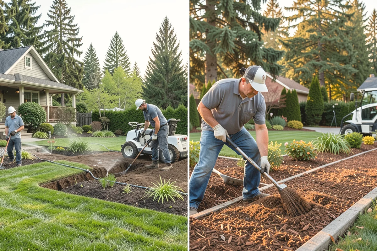 Lawn Blowing in Duvall, King County, WA - Assess debris load across lawn, beds, and hardscapes