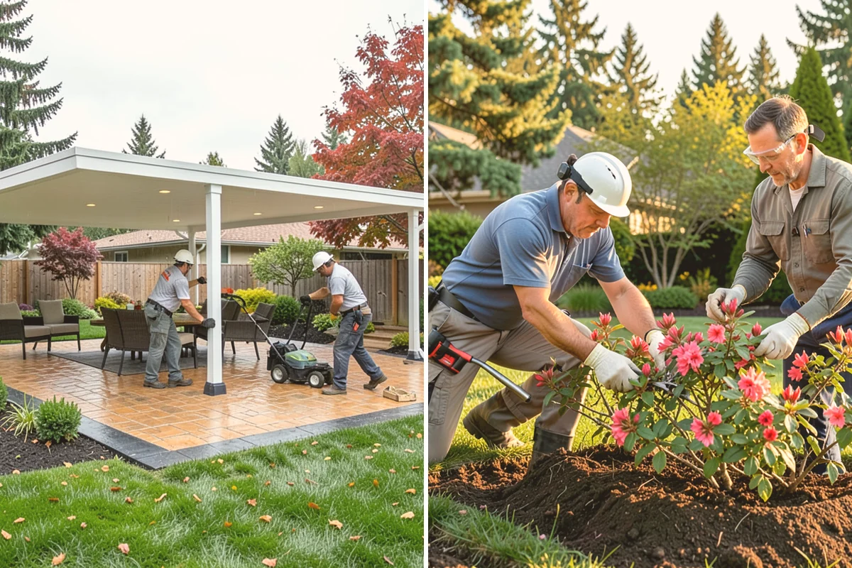 Lawn Blowing in Eatonville, Pierce County, WA - Assess debris load across lawn, beds, and hardscapes