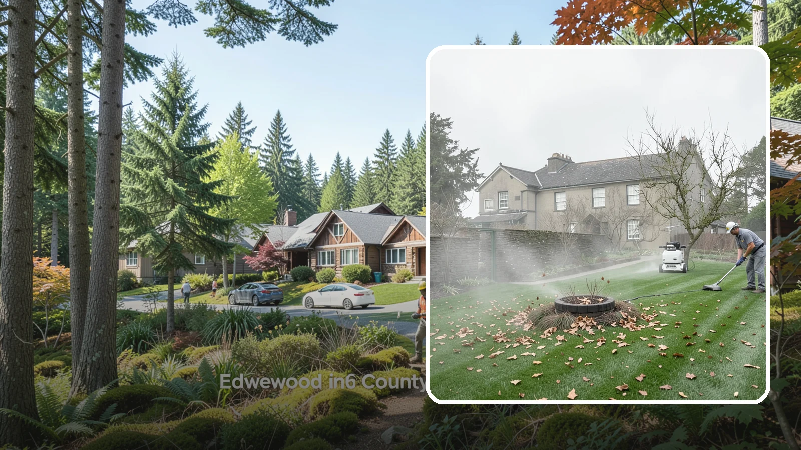 Lawn Blowing in Edgewood, Pierce County, WA - Clear fallen leaves, fir needles, and yard debris from your turf and hardscapes with thorough power blowing.