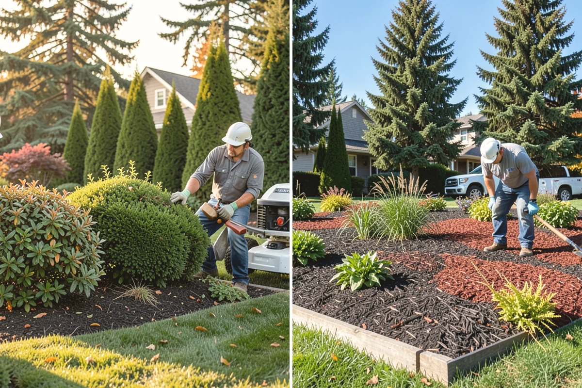 Lawn Blowing in Edgewood, Pierce County, WA - Assess debris load across lawn, beds, and hardscapes