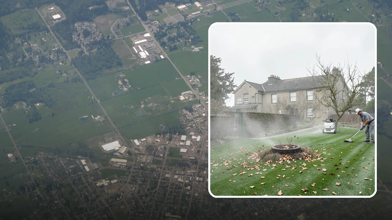 Lawn Blowing in Enumclaw, King County, WA - Clear fallen leaves, fir needles, and yard debris from your turf and hardscapes with thorough power blowing.