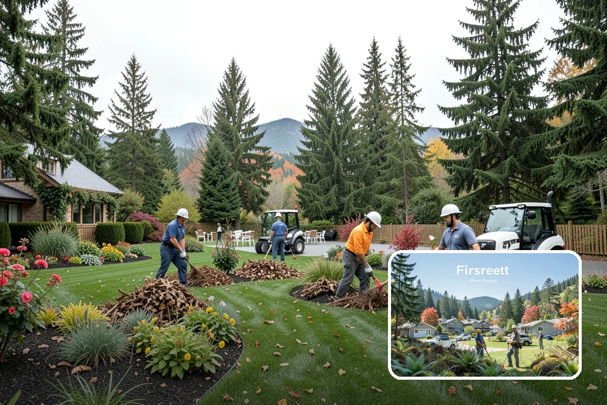 Lawn Blowing in Fircrest, Pierce County, WA - Removes matted leaves and needles that smother turf