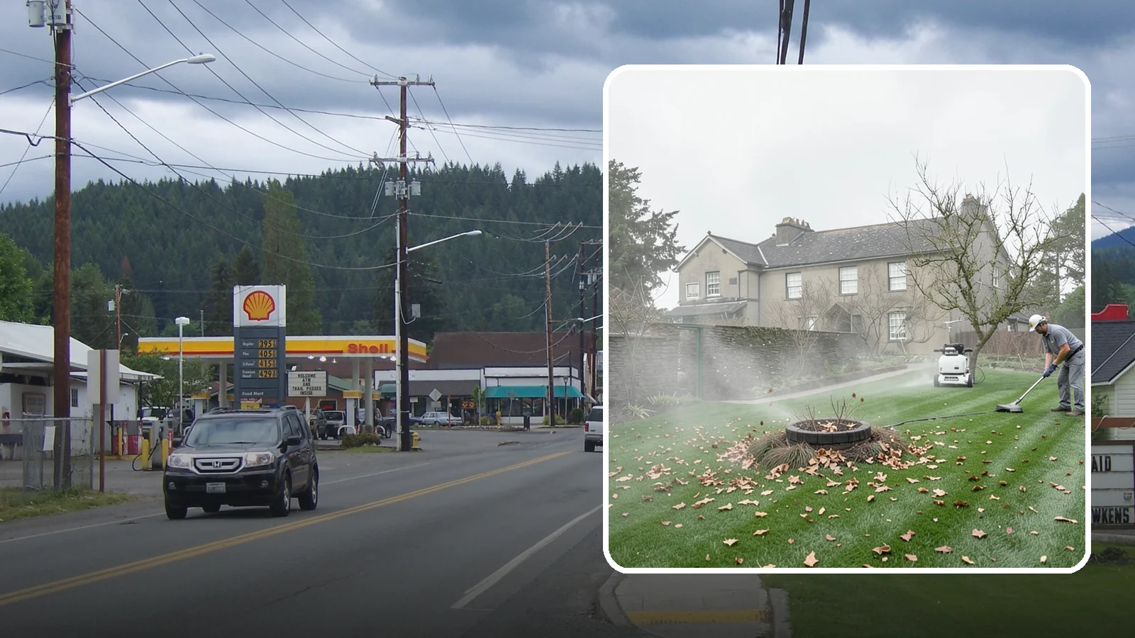 Lawn Blowing in Granite Falls, Snohomish County, WA - Clear fallen leaves, fir needles, and yard debris from your turf and hardscapes with thorough power blowing.