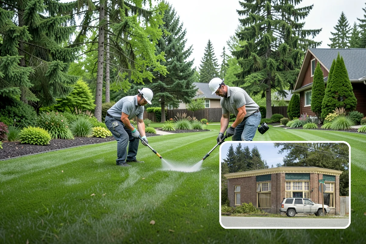 Lawn Blowing in Hamilton, Skagit County, WA - Removes matted leaves and needles that smother turf
