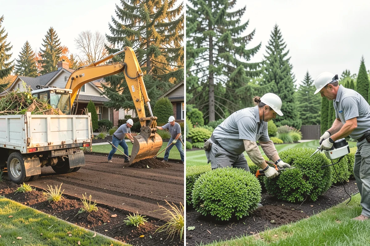 Lawn Blowing in Issaquah, King County, WA - Assess debris load across lawn, beds, and hardscapes