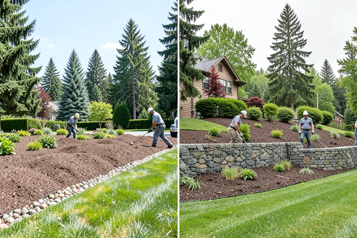 Lawn Blowing in Kenmore, King County, WA - Assess debris load across lawn, beds, and hardscapes