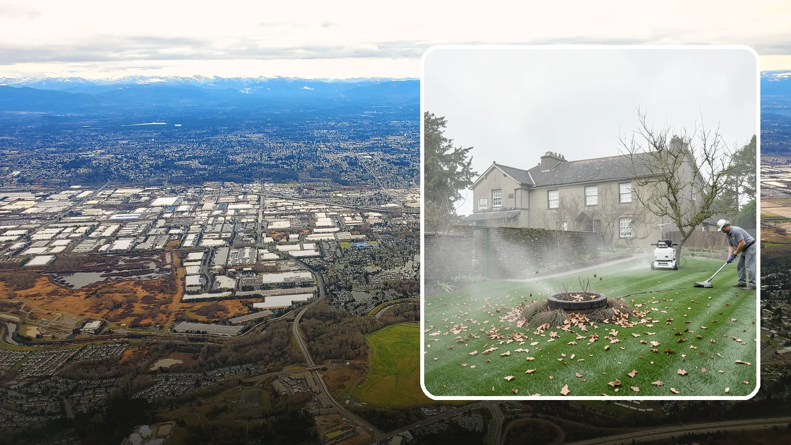 Lawn Blowing in Kent, King County, WA - Clear fallen leaves, fir needles, and yard debris from your turf and hardscapes with thorough power blowing.