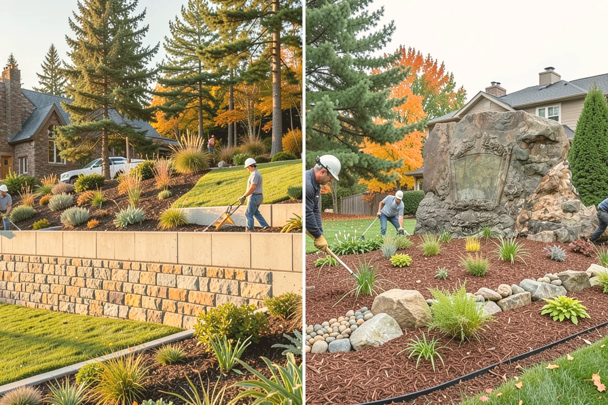 Lawn Blowing in Kirkland, King County, WA - Assess debris load across lawn, beds, and hardscapes