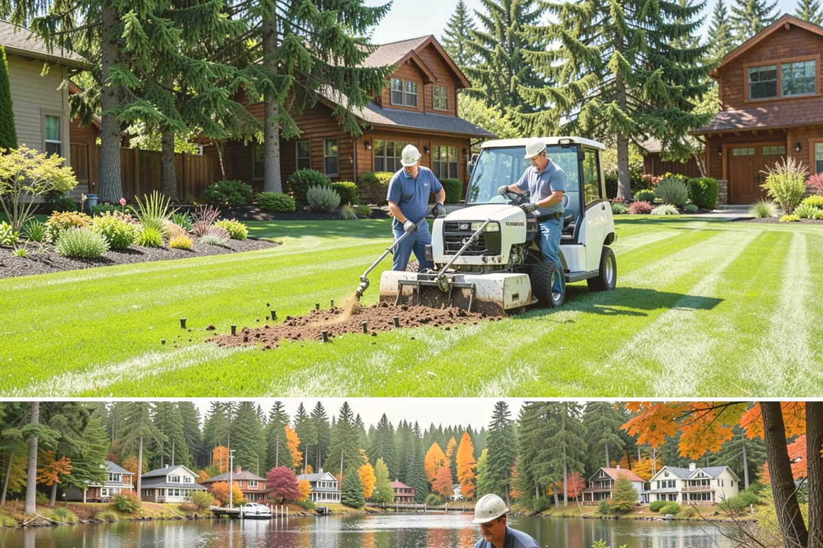 Lawn Blowing in La Conner, Skagit County, WA - Blowing is in highest demand from October through December during heavy leaf and needle drop, and after the windstorms common to...