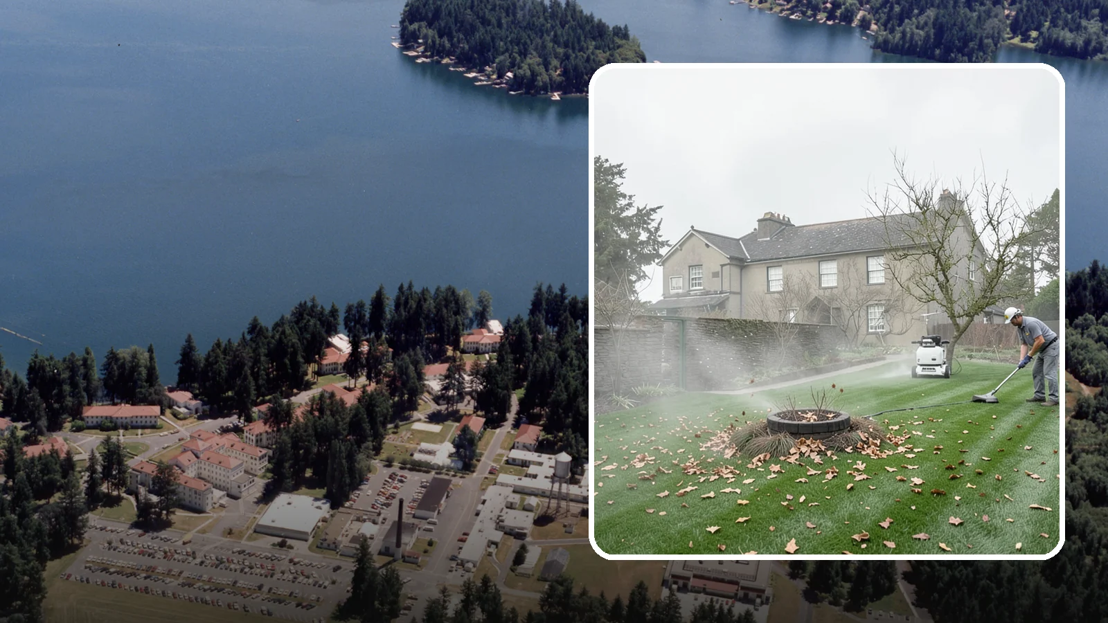 Lawn Blowing in Lakewood, Pierce County, WA - Clear fallen leaves, fir needles, and yard debris from your turf and hardscapes with thorough power blowing.