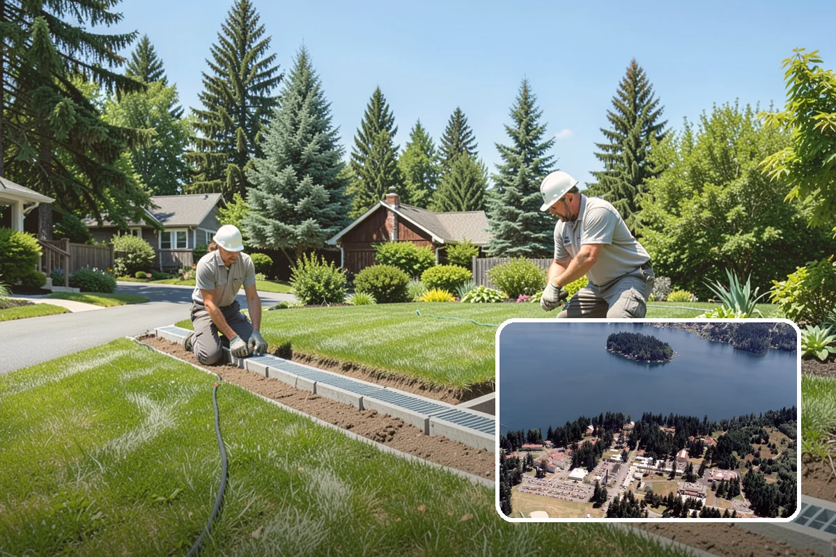 Lawn Blowing in Lakewood, Pierce County, WA - Removes matted leaves and needles that smother turf