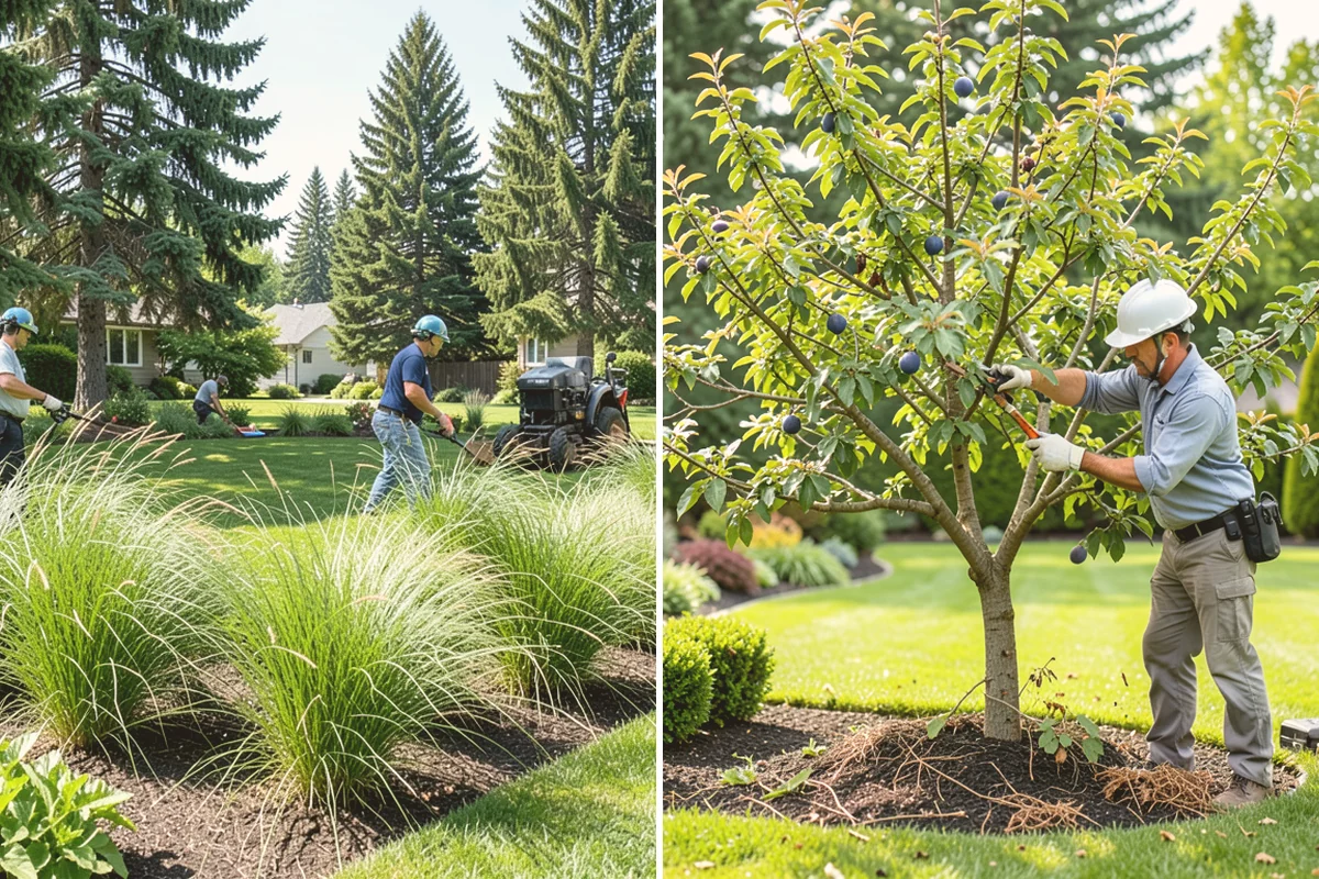 Lawn Blowing in Langley, Island County, WA - Assess debris load across lawn, beds, and hardscapes