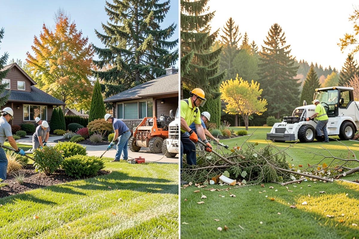 Lawn Blowing in Lyman, Skagit County, WA - Assess debris load across lawn, beds, and hardscapes