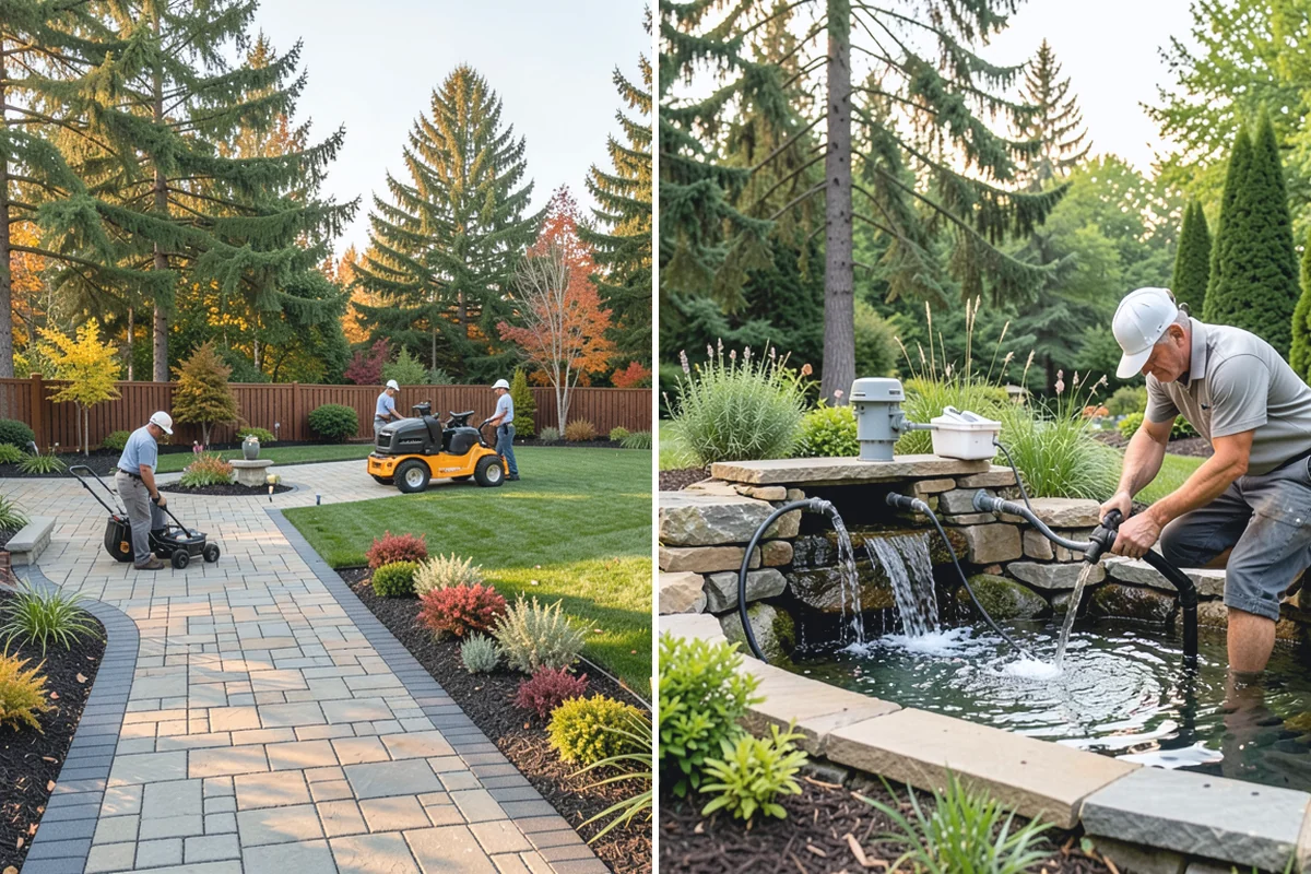 Lawn Blowing in Marysville, Snohomish County, WA - Assess debris load across lawn, beds, and hardscapes
