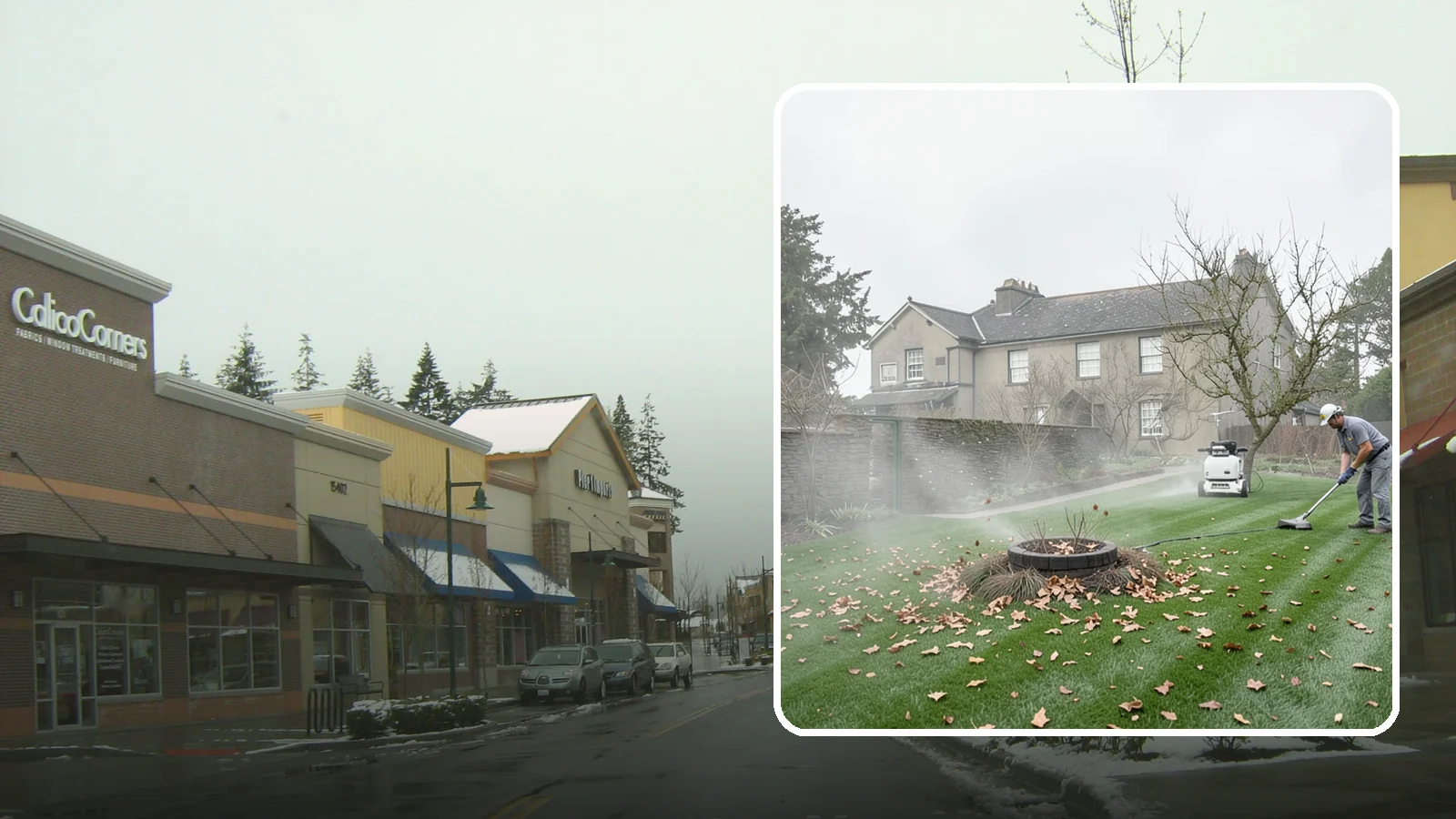 Lawn Blowing in Mill Creek, Snohomish County, WA - Clear fallen leaves, fir needles, and yard debris from your turf and hardscapes with thorough power blowing.