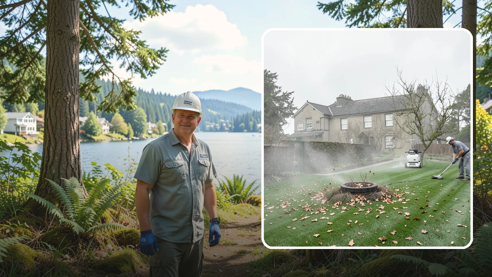 Lawn Blowing in Milton, King County, WA - Clear fallen leaves, fir needles, and yard debris from your turf and hardscapes with thorough power blowing.