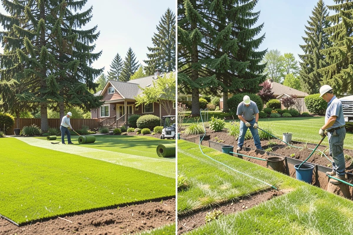 Lawn Blowing in Milton, King County, WA - Assess debris load across lawn, beds, and hardscapes