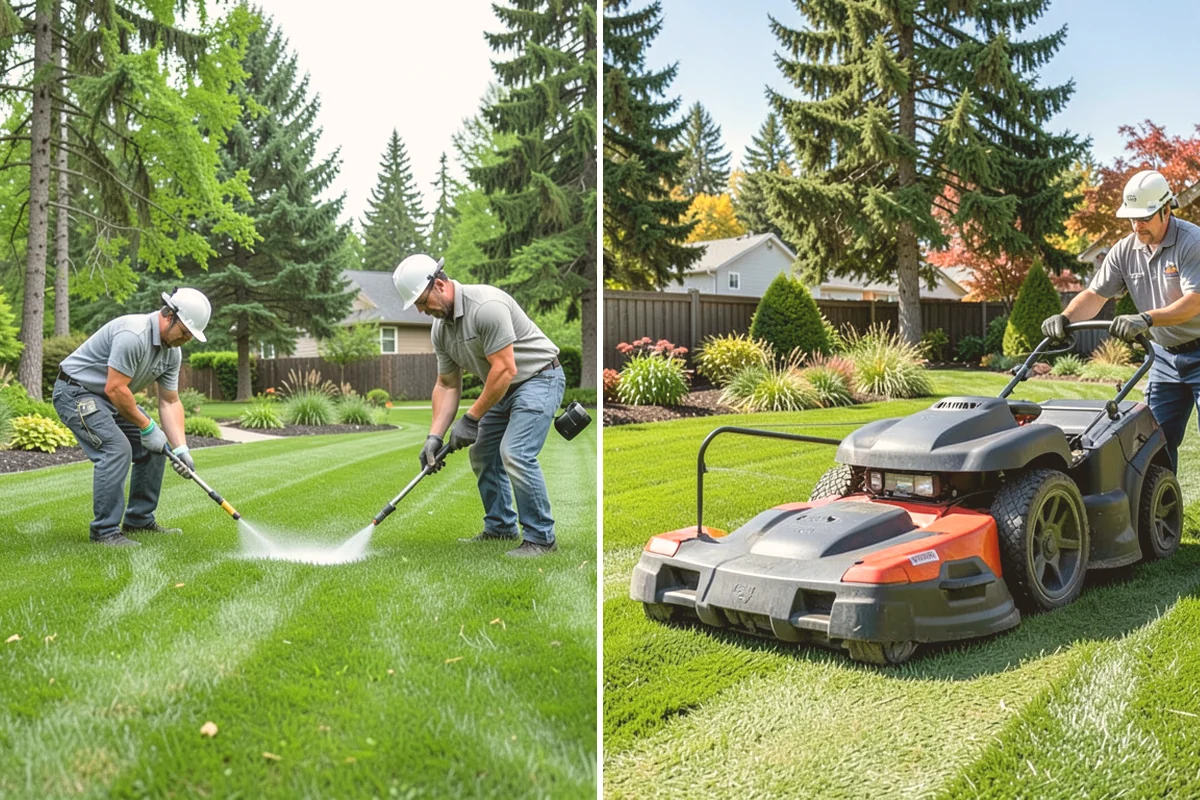 Lawn Blowing in Mount Vernon, Skagit County, WA - Assess debris load across lawn, beds, and hardscapes
