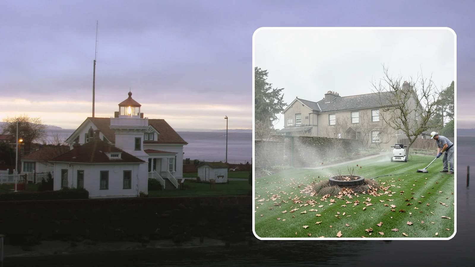 Lawn Blowing in Mukilteo, Snohomish County, WA - Clear fallen leaves, fir needles, and yard debris from your turf and hardscapes with thorough power blowing.