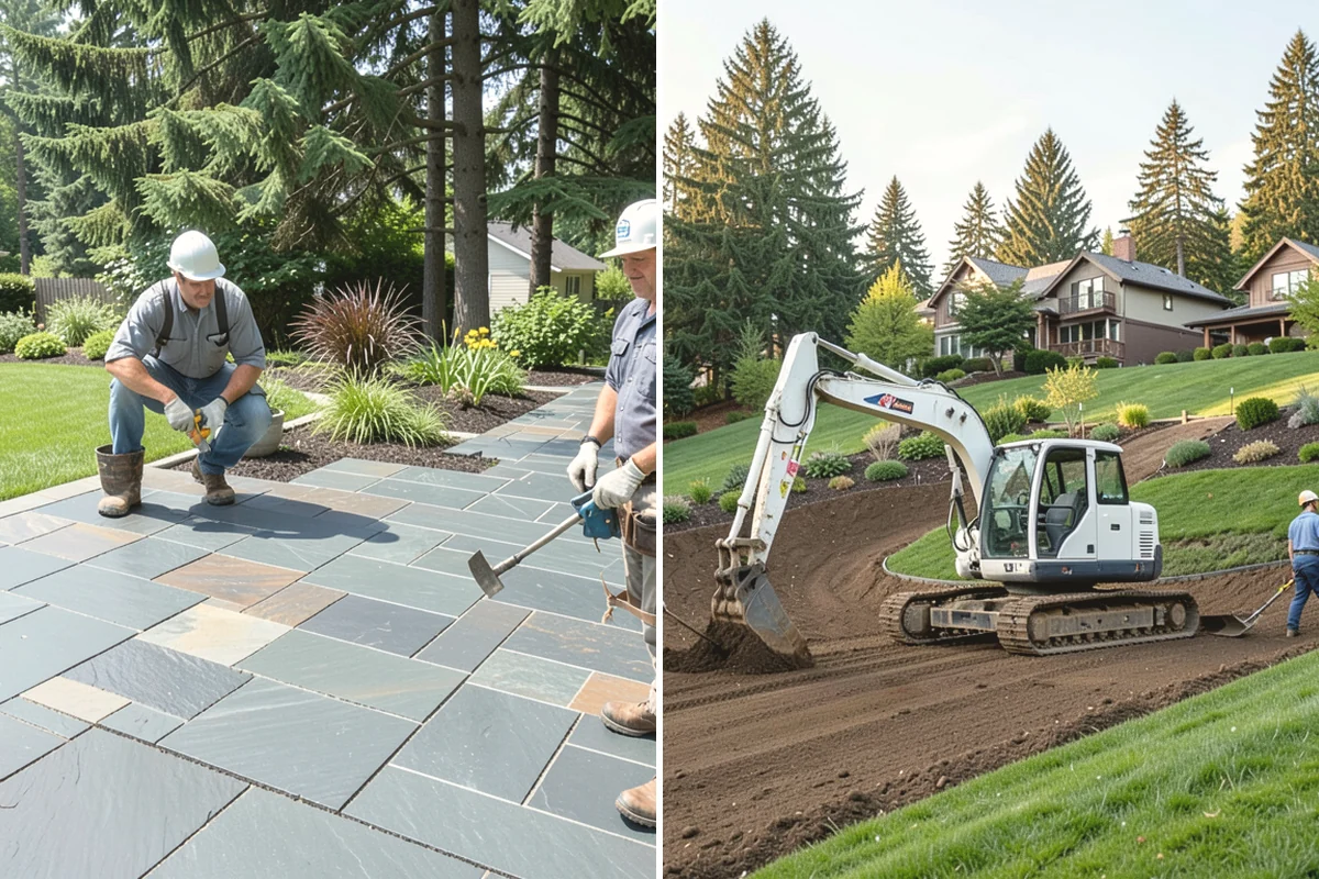 Lawn Blowing in Mukilteo, Snohomish County, WA - Assess debris load across lawn, beds, and hardscapes