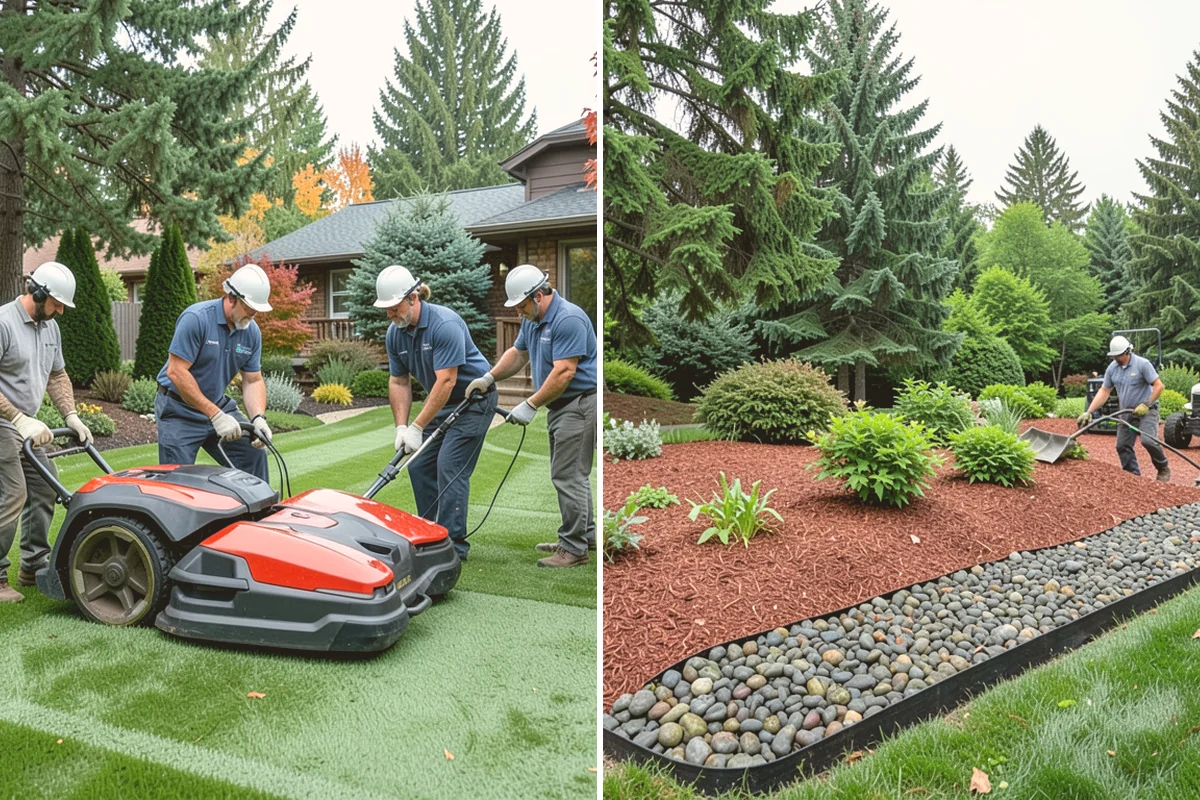 Lawn Blowing in Newcastle, King County, WA - Assess debris load across lawn, beds, and hardscapes