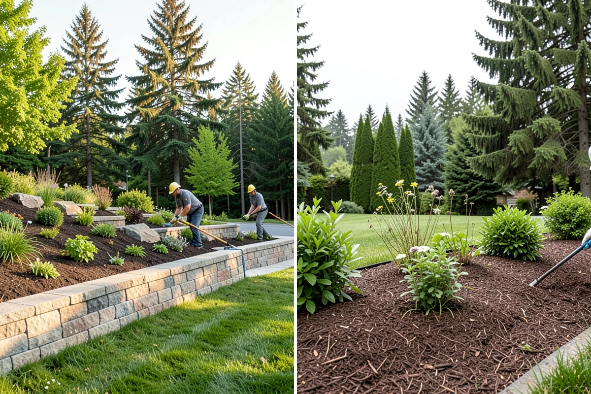 Lawn Blowing in Normandy Park, King County, WA - Assess debris load across lawn, beds, and hardscapes
