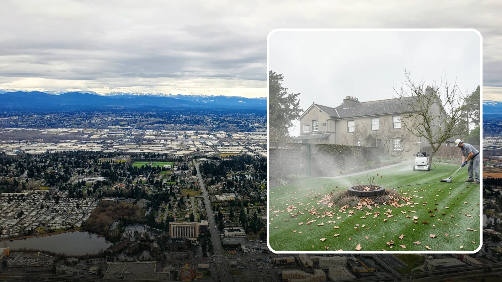 Lawn Blowing in SeaTac, King County, WA - Clear fallen leaves, fir needles, and yard debris from your turf and hardscapes with thorough power blowing.