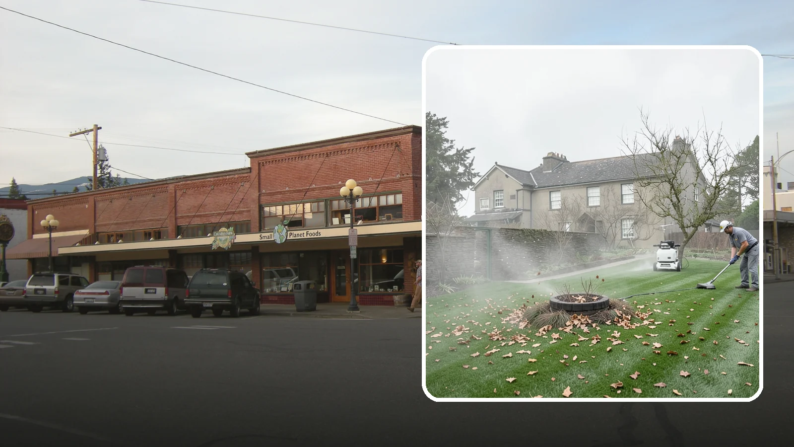 Lawn Blowing in Sedro-Woolley, Skagit County, WA - Clear fallen leaves, fir needles, and yard debris from your turf and hardscapes with thorough power blowing.