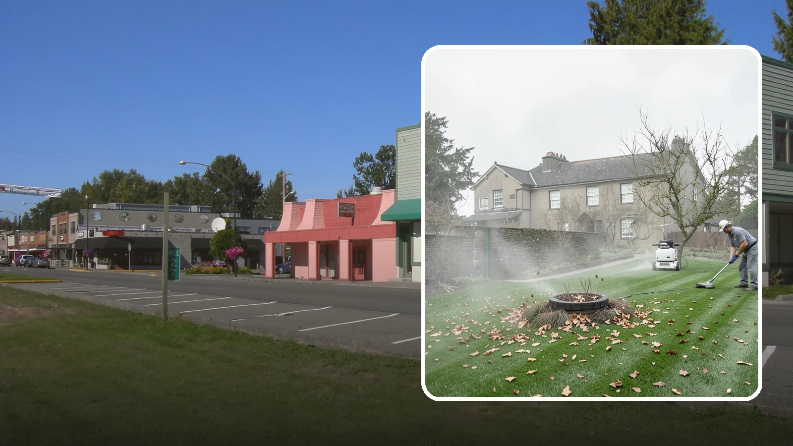 Lawn Blowing in Snoqualmie, King County, WA - Clear fallen leaves, fir needles, and yard debris from your turf and hardscapes with thorough power blowing.