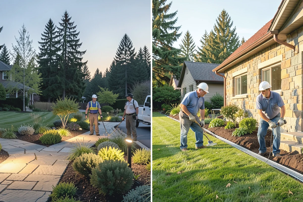 Lawn Blowing in South Prairie, Pierce County, WA - Assess debris load across lawn, beds, and hardscapes