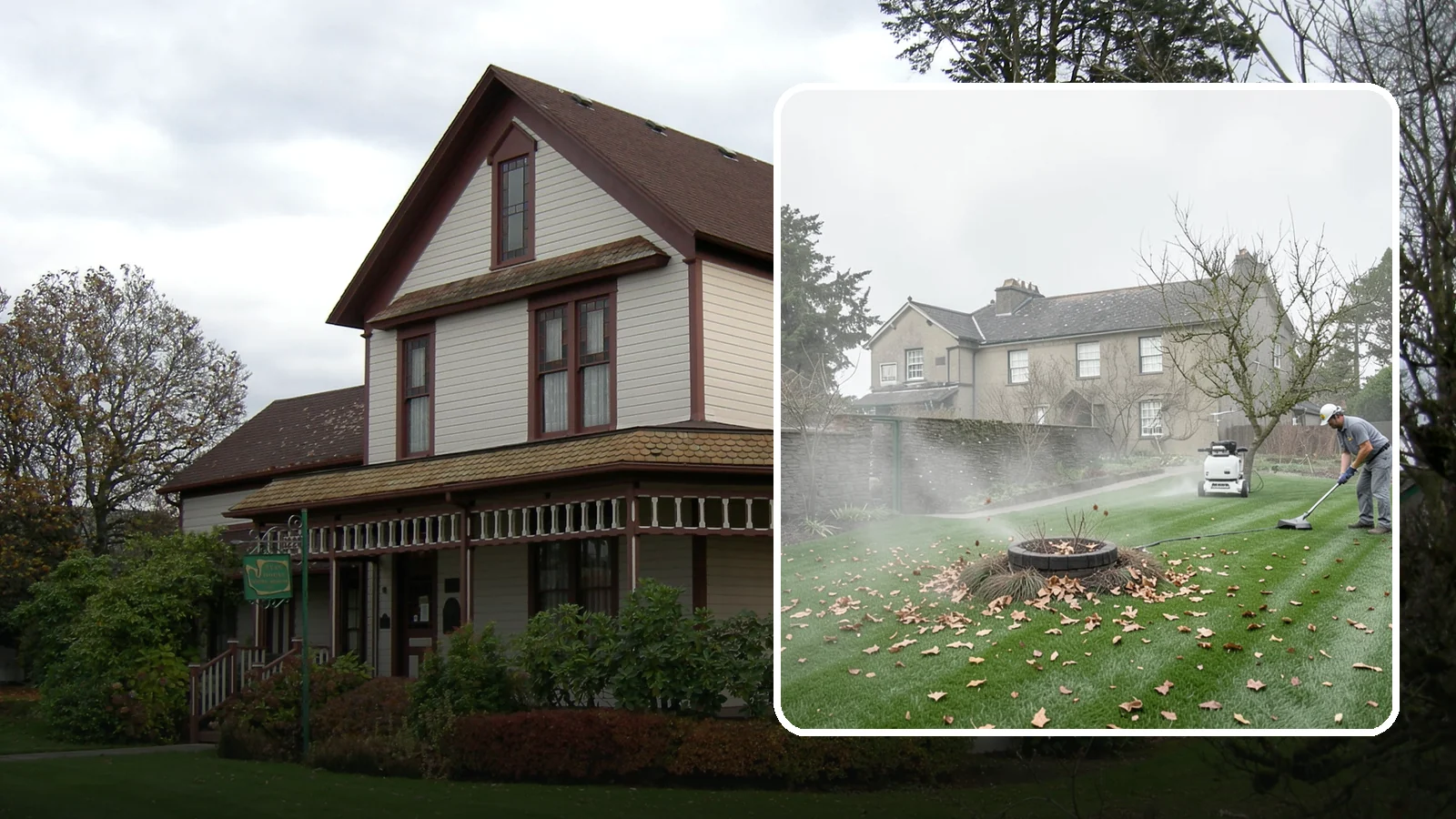 Lawn Blowing in Sumner, Pierce County, WA - Clear fallen leaves, fir needles, and yard debris from your turf and hardscapes with thorough power blowing.