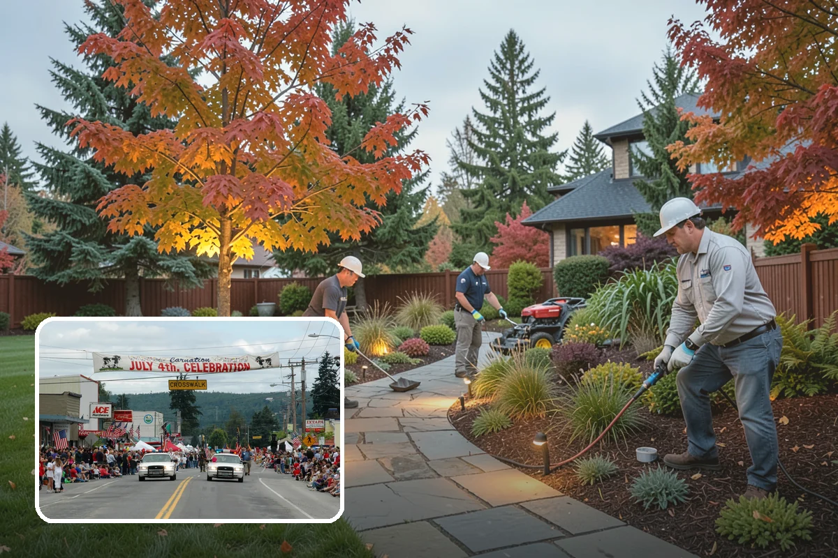 Lawn Cleanup in Carnation, King County, WA - One-visit reset for neglected or seasonal yards