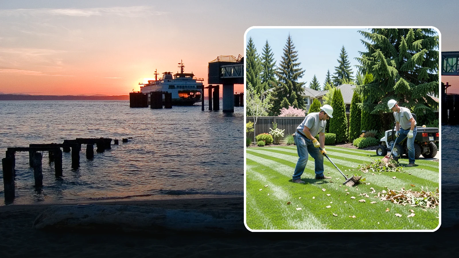 Lawn Cleanup in Edmonds, Snohomish County, WA - Refresh a neglected yard with a full cleanup of leaves, debris, weeds, and overgrowth in a single visit.