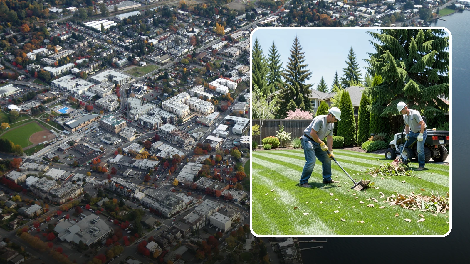 Lawn Cleanup in Kirkland, King County, WA - Refresh a neglected yard with a full cleanup of leaves, debris, weeds, and overgrowth in a single visit.