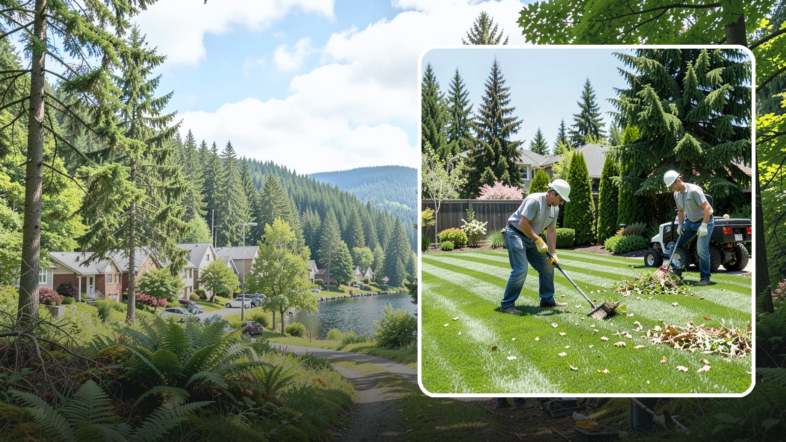 Lawn Cleanup in Lake Forest Park, King County, WA - Refresh a neglected yard with a full cleanup of leaves, debris, weeds, and overgrowth in a single visit.